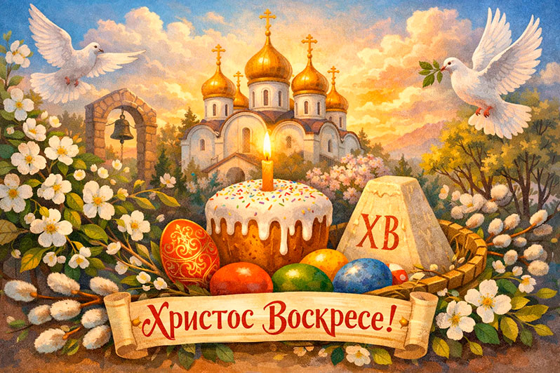 Открытка на Пасху