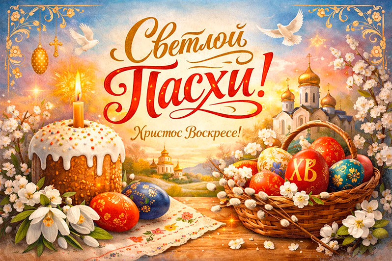 Открытка на Пасху