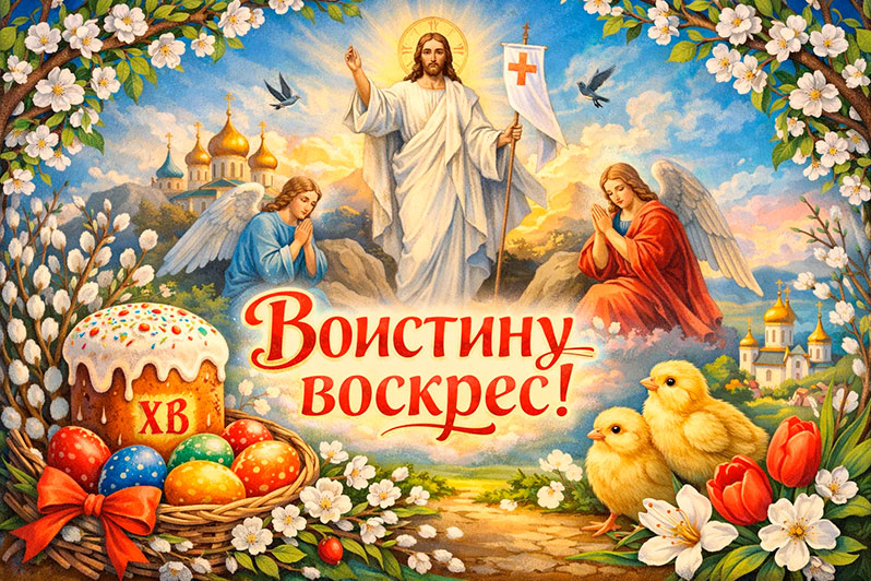 Открытка на Пасху