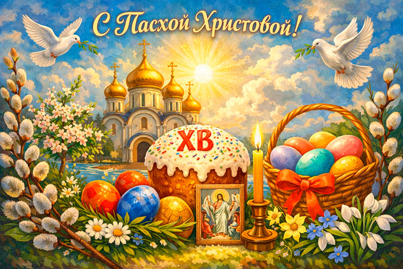 Открытка на Пасху