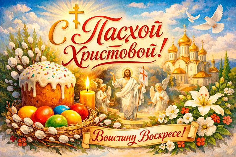 Открытка на Пасху