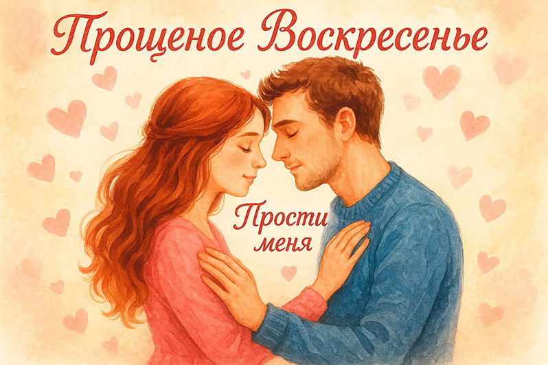 Открытка на Прощеное воскресенье мужу