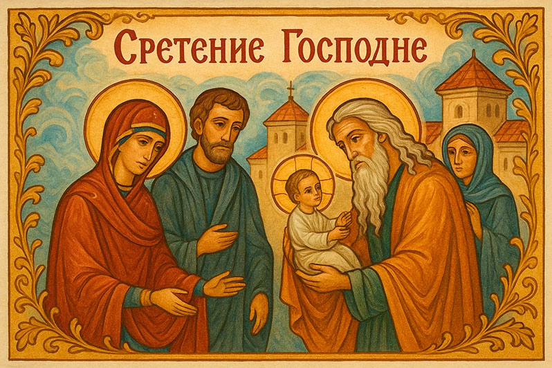 Открытка на Сретение Господне